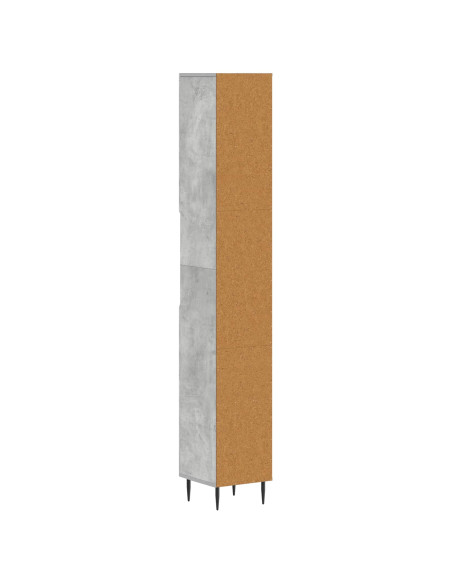 Armadio da Bagno con Ripiano Aperto HAARLEM Grigio Cemento