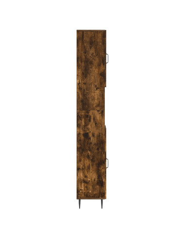 Armadio da Bagno con Ripiano Aperto HAARLEM Rovere Fumo