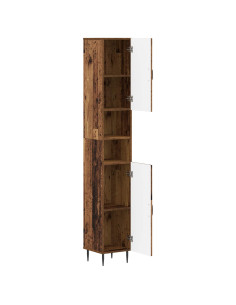 Armadio da Bagno con Ripiano Aperto HAARLEM Legno antico 2