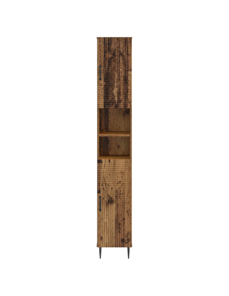 Armadio da Bagno con Ripiano Aperto HAARLEM Legno antico
