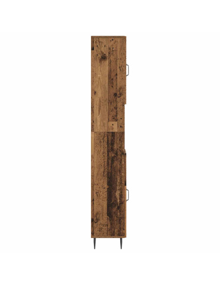 Armadio da Bagno con Ripiano Aperto HAARLEM Legno antico