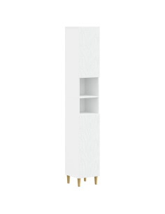 Armadio da Bagno con Ripiano Aperto DELFT Bianco