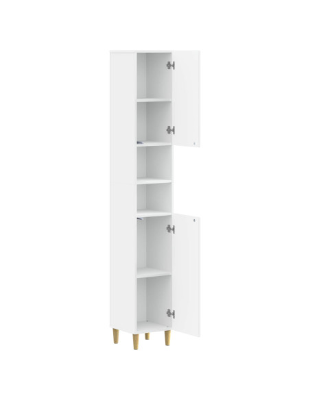 Armadio da Bagno con Ripiano Aperto DELFT Bianco