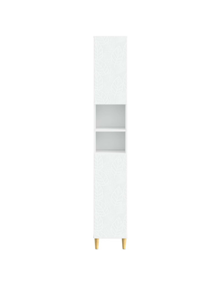 Armadio da Bagno con Ripiano Aperto DELFT Bianco