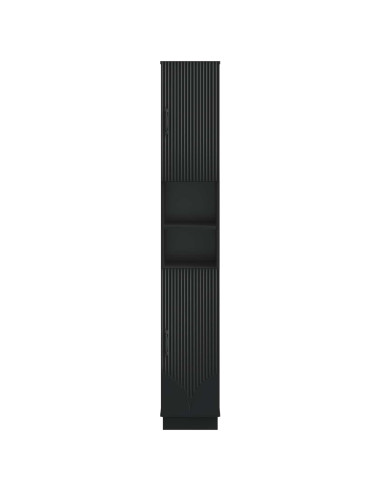 Armadio da Bagno con Ripiano Aperto HOORN Nero 30 x 31 x 187 cm