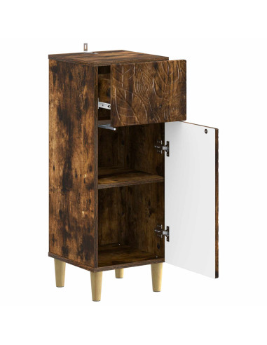 Mobiletto da Bagno DELFT Rovere Fumo 30 x 31 x 80 cm