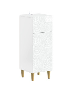 Mobiletto da Bagno DELFT Bianco Lucido 30 x 31 x 80 cm