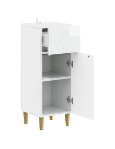 Mobiletto da Bagno DELFT Bianco Lucido 30 x 31 x 80 cm 2
