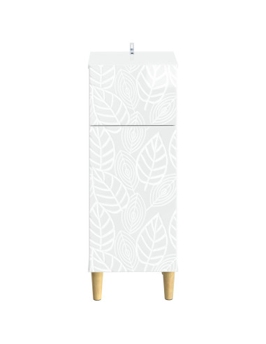 Mobiletto da Bagno DELFT Bianco Lucido 30 x 31 x 80 cm