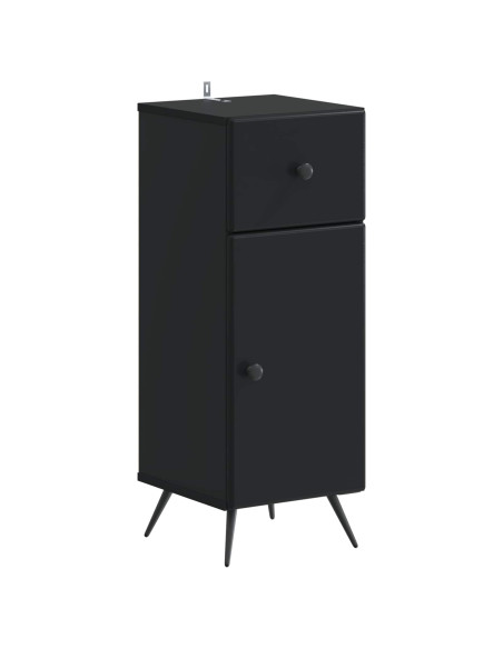 Mobiletto da Bagno BREDA Nero 30 x 31 x 80 cm
