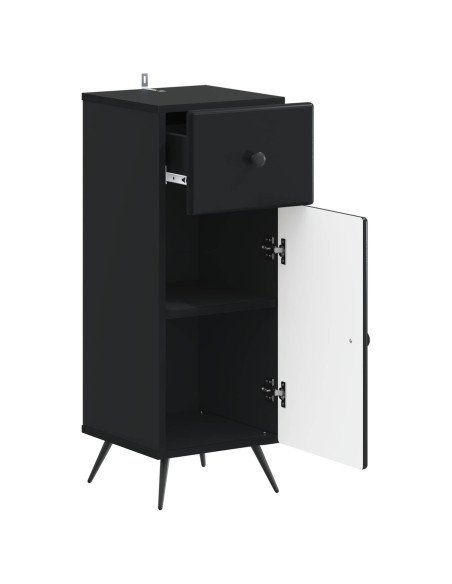 Mobiletto da Bagno BREDA Nero 30 x 31 x 80 cm