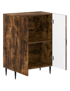 Mobiletto da Bagno HAARLEM Rovere Fumo 59,5 x 31 x 80 cm 2