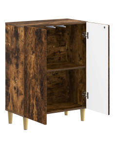 Mobiletto da Bagno DELFT Rovere Fumo 59,5 x 31 x 80 cm 2