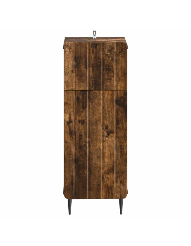 Mobiletto da Bagno ZWOLLE Rovere Fumo 30 x 31 x 79,5 cm