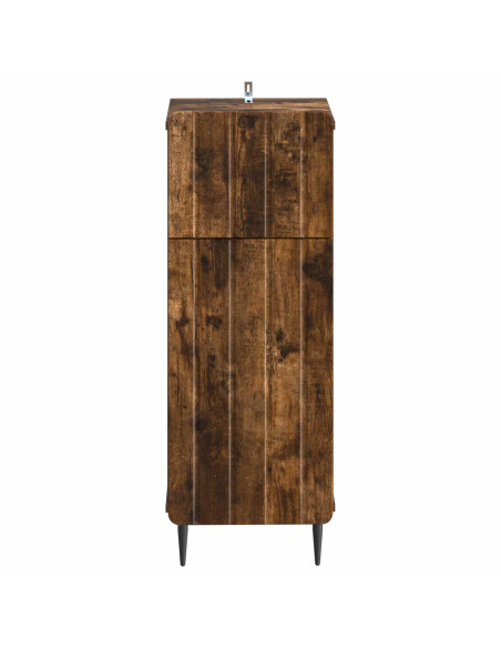Mobiletto da Bagno ZWOLLE Rovere Fumo 30 x 31 x 79,5 cm