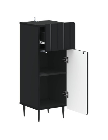 Mobiletto da Bagno ZWOLLE Nero 30 x 31 x 79,5 cm