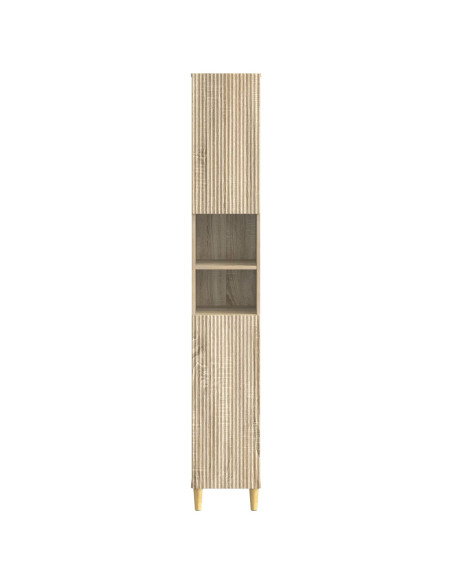 Armadio da Bagno con Ripiano Aperto ARNHEM Rovere Sonoma