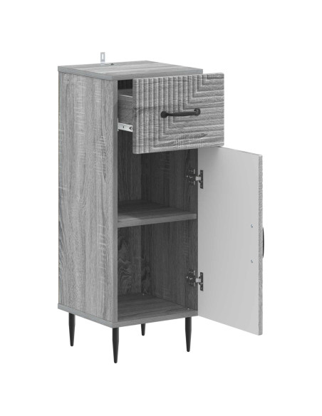 Mobiletto da Bagno HAARLEM Sonoma grigio 30 x 31 x 80 cm