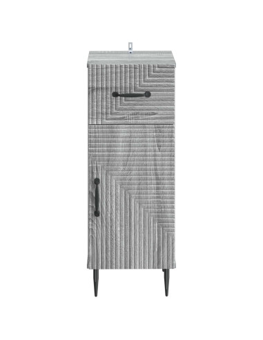 Mobiletto da Bagno HAARLEM Sonoma grigio 30 x 31 x 80 cm