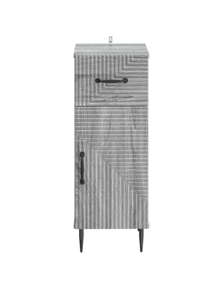 Mobiletto da Bagno HAARLEM Sonoma grigio 30 x 31 x 80 cm