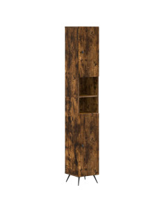 Armadio da Bagno con Ripiano Aperto BREDA Rovere Fumo