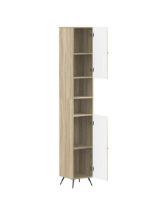 Armadio da Bagno con Ripiano Aperto BREDA Rovere Sonoma 2
