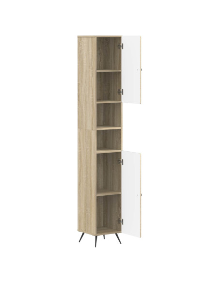 Armadio da Bagno con Ripiano Aperto BREDA Rovere Sonoma