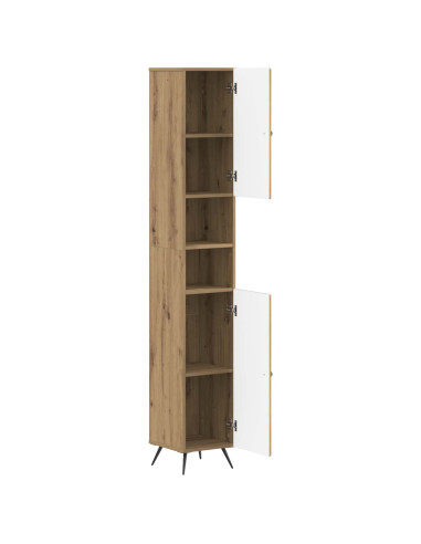 Armadio da Bagno con Ripiano Aperto BREDA Legno antico