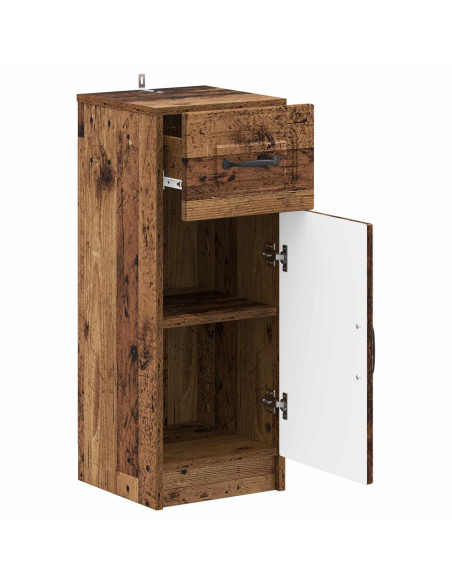 Mobiletto da Bagno UTRECHT Legno antico 30 x 31 x 77 cm