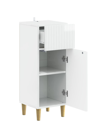 Mobiletto da Bagno ARNHEM Bianco Lucido 30 x 31 x 80 cm