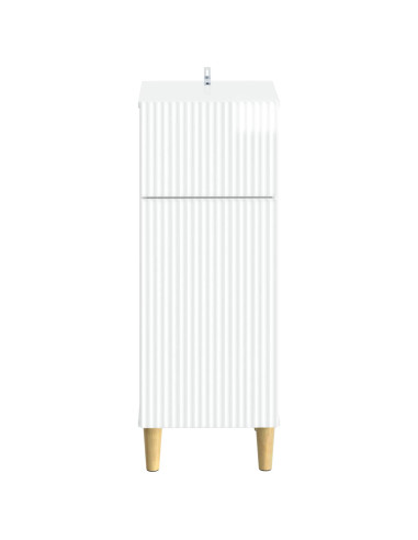 Mobiletto da Bagno ARNHEM Bianco Lucido 30 x 31 x 80 cm