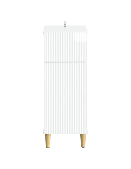 Mobiletto da Bagno ARNHEM Bianco Lucido 30 x 31 x 80 cm