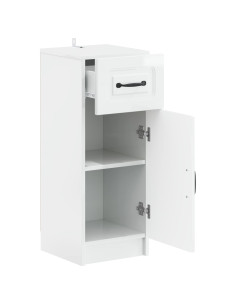 Mobiletto da Bagno UTRECHT Bianco Lucido 30 x 31 x 77 cm 2