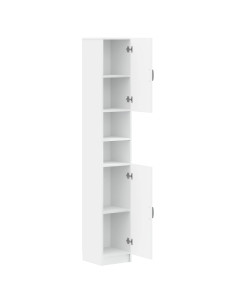 Armadio da Bagno con Ripiano Aperto UTRECHT Bianco 2