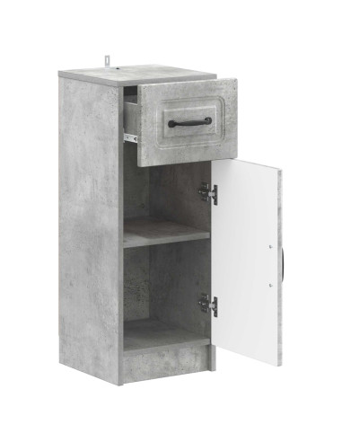 Mobiletto da Bagno UTRECHT Grigio Cemento 30 x 31 x 77 cm