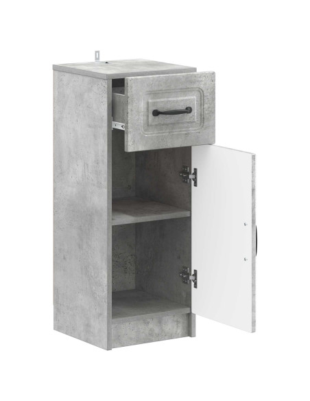 Mobiletto da Bagno UTRECHT Grigio Cemento 30 x 31 x 77 cm