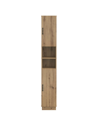 Armadio da Bagno con Ripiano Aperto HOORN Rovere Artigianale