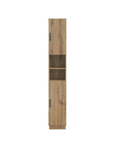 Armadio da Bagno con Ripiano Aperto HOORN Rovere Artigianale