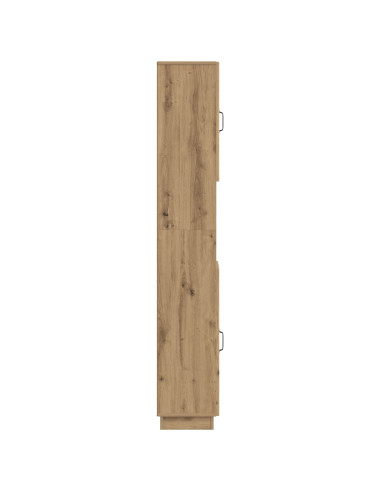 Armadio da Bagno con Ripiano Aperto HOORN Rovere Artigianale
