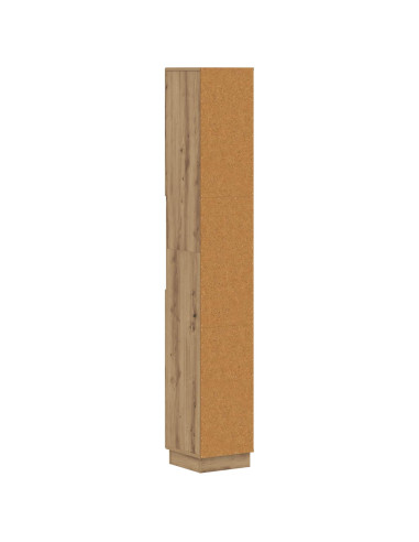 Armadio da Bagno con Ripiano Aperto HOORN Rovere Artigianale