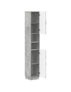 Armadio da Bagno con Ripiano Aperto HOORN Grigio Cemento 2