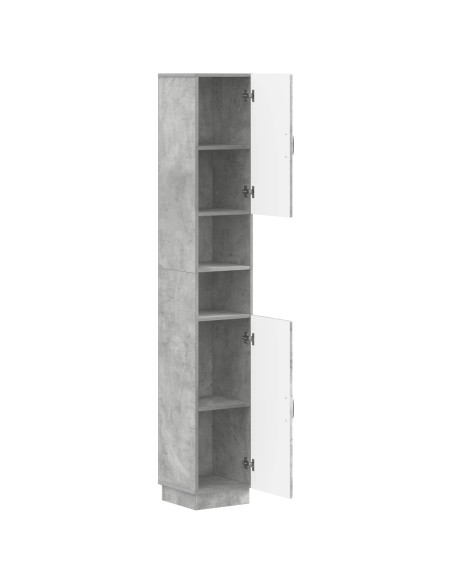 Armadio da Bagno con Ripiano Aperto HOORN Grigio Cemento
