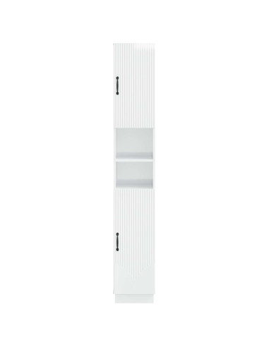 Armadio da Bagno con Ripiano Aperto HOORN Bianco Lucido