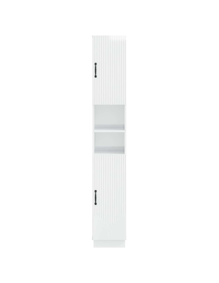 Armadio da Bagno con Ripiano Aperto HOORN Bianco Lucido