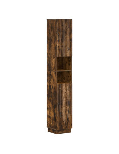 Armadio da Bagno con Ripiano Aperto HOORN Rovere Fumo
