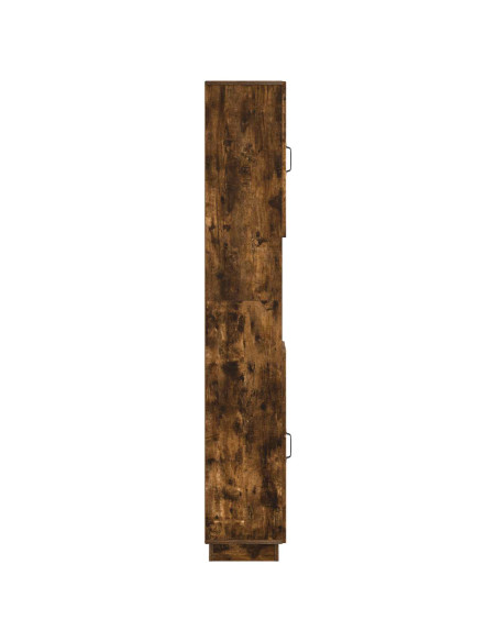 Armadio da Bagno con Ripiano Aperto HOORN Rovere Fumo