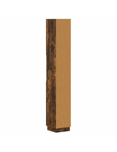 Armadio da Bagno con Ripiano Aperto HOORN Rovere Fumo