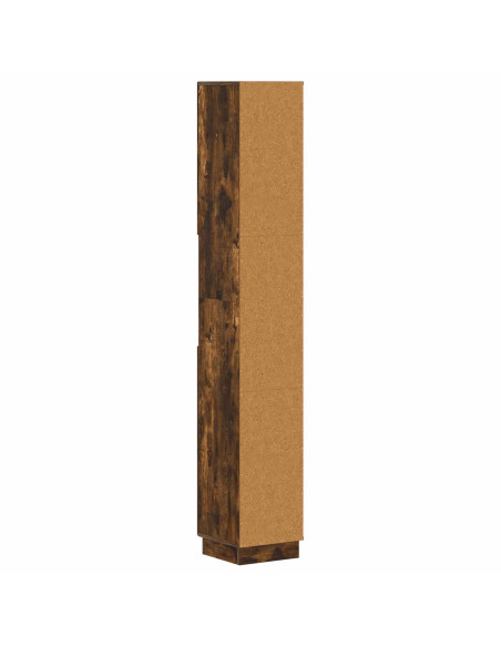 Armadio da Bagno con Ripiano Aperto HOORN Rovere Fumo