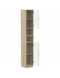 Armadio da Bagno con Ripiano Aperto HOORN Rovere Sonoma 2