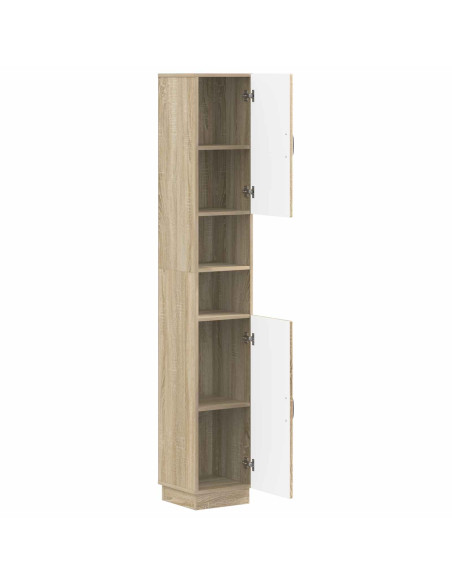 Armadio da Bagno con Ripiano Aperto HOORN Rovere Sonoma